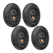 Roda 325-8 Ajax Pneumática 4Un - Para Carrinho de Mão, Carriola e Utilitários