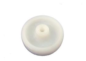 Roda 3pol. 312 Nylon Branco Carga 100kg Por Roda Eixo 5/16''