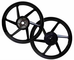 Roda 6 Palitos Titan 125 Fan 125 2000 a 2008 à Lona Preta Fabreck Par