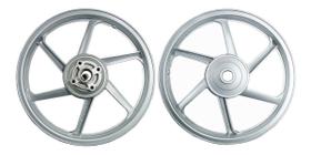 Roda 6 Palitos Titan125 Fan125 2000 2008 Lona Prata Fabreck Roda 6 Palitos Titan125 Fan125 2000 2008 Lona Prata Fabreck