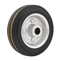 Roda 8" borracha preta eixo 3/4" rol. rolete 180kg vonder Roda 8" borracha preta eixo 3/4" rol. rolete 180kg vonder