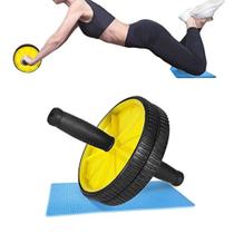 Roda abdominal exercicio academia fitness atividades fisicas em casa com mini tapete Roda abdominal exercicio academia fitness atividades fisicas em casa com mini tapete