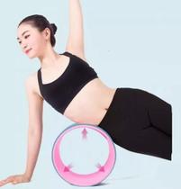Roda Anel Pilates Yoga PY Magic Wheel Flow Circle Arco Exercícios Rosa - MBfit