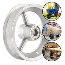 Roda Aro 8 Alumínio Carrinho De Mão Coco Açaí Churros Vender Na Praia Carrinhola Pedreiro Resistente Não Enferruja Nove54 Rolamento