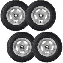 Roda Aro 8 De Aluminio 8 Pol 400 Kg com rolamento 3.50 8 Carretinha Moto Reforçada 4 peças Cobra
