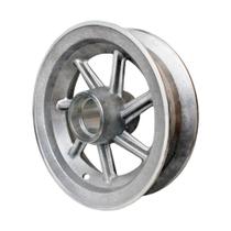 Roda Aro Alumínio 8" sem Rolamento 7 Raios - Metal Santos, Tamanho: Sem Rolamento