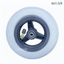 Roda aro completa dianteira inflavel 6x1.1/4 para cadeira de rodas