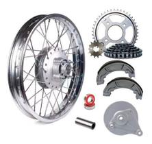 Roda Aro Traseira Fan 125 09/18 com Espelho/Relação/Lona de Freio Roda Aro Traseira Fan 125 09/18 com Espelho/Relação/Lona de Freio