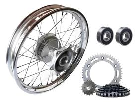 Roda Aro Traseiro Nxr Bros 150 Raio 4mm Relação Rolamentos