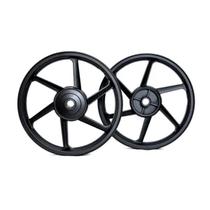 Roda Biz 100 Biz100 À Lona 6 Palitos Preta Fabreck Par