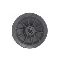 Roda Borracha Maciça Integral 8' Eixo Furo Bucha 7/8 Roda Borracha Maciça Integral 8' Eixo Furo Bucha 7/8