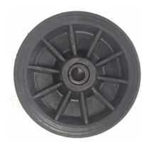 Roda Borracha Maciça Integral 9' Eixo Furo Bucha 7/8 Roda Borracha Maciça Integral 9' Eixo Furo Bucha 7/8