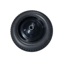 Roda borracha preta 300X8" EIXO 1" rol. rolete A04764-PU AXN