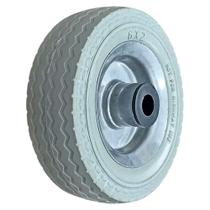 Roda Completa 6 X 2 Rolete Maciça Pu Eixo 16mm Cinza - AJAX