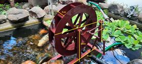 Roda Dágua Para Tanques Lagos De Peixes Com Homenzinho