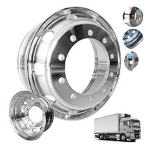 Roda de Aluminio Sem Polimento P/Caminhão 22,5 x 8,25 - POMLEAD