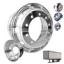 Roda de Aluminio Sem Polimento P/Carreta 22,5 x 8,25 - POMLEAD