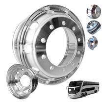 Roda de Aluminio Sem Polimento P/Onibus 22,5 x 8,25 - POMLEAD