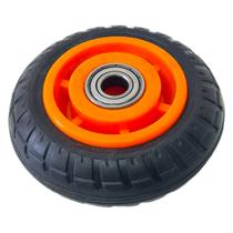 Roda De Borracha Maciça Para Patinete Elétrico Mancal Com Rolamento Duplo 35mm Roda Em PU Até 130Kg