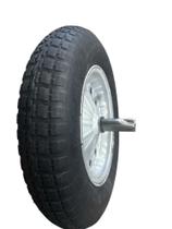 Roda De Carrinho De Mao Carriola Reforçado + eixo