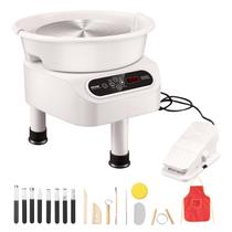 Roda de cerâmica VEVOR Direct Drive 350W 25cm com kit de 18 ferramentas