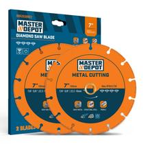 Roda de corte de diamante Cut Off Wheels MASTER DEPOT 7" (pacote com 2 unidades) Roda de corte de diamante Cut Off Wheels MASTER DEPOT 7" (pacote com 2 unidades)