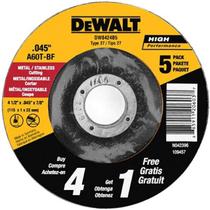 Roda de corte DeWalt DW8424B5 de 4,5 cm para metal (pacote com 5)