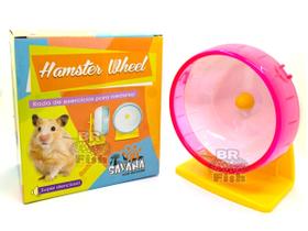 Roda de Exercícios Hamster Wheel Savana Rosa Roedores Grande