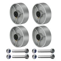 Roda de ferro fundido industrial de aço fundido Casters LONGRUNFORU 6x2 5000lb Roda de ferro fundido industrial de aço fundido Casters LONGRUNFORU 6x2 5000lb
