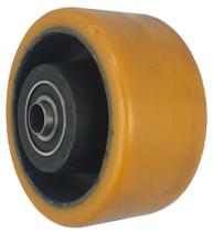 Roda de Ferro Revestida em Poliuretano 4x2 Rolamento de Esf. 15mm - RU4X2E15