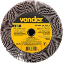 Roda de Lixa Abrasiva 115mm X 20mm Rosca M14 Grão 80 1211115080 Vonder Roda de Lixa Abrasiva 115mm X 20mm Rosca M14 Grão 80 1211115080 Vonder