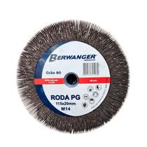 Roda de Lixa com Rosca M14x115mm Grão 80 para Metais - Berwanger