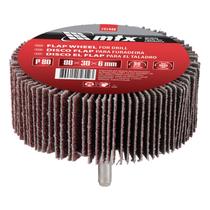 Roda de lixa haste para furadeira grao 80 80x30x6mm mtx Roda de lixa haste para furadeira grao 80 80x30x6mm mtx