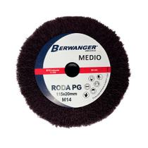 Roda de Lixa Manta Abrasiva Média 115x20mm com Rosca M14 - Berwanger