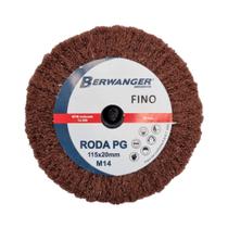 Roda de Lixa Manta Fina 115x20mm com Rosca M14 para Esmerilhadeira - Berwanger