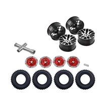 Roda De Metal Em Escala 1/12 Com Pneus Para Carro RC MN128 G500 Peças Atualizadas Disco De Freio