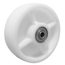 Roda de Nylon 6 Polegadas com Duplo Rolamento Blindado Suporta até 600 kg para Aplicações Industriais