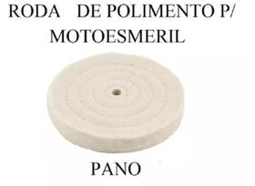 Roda De Pano Mod. Disco Acessório P/ Moto Esmeril 4 Pol. Fx