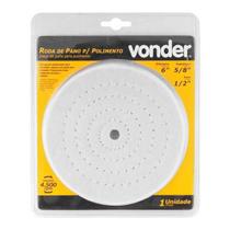 Roda de pano para polimento 6 pol - vonder-3599066000 Roda de pano para polimento 6 pol - vonder-3599066000