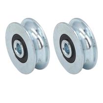 Roda De Polia De Aço Liga Com Diâmetro Externo De 40mm E Furo Central De 8mm, 2 Peças Com Rolamento