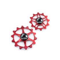 Roda de polia de câmbio de cerâmica JRC Components 14 e 12T Par Roda de polia de câmbio de cerâmica JRC Components 14 e 12T Par