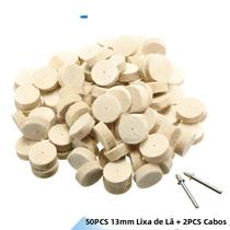 Roda De Polimento De Feltro De Lã De 13mm, 50 Peças Com Hastes De 3.2mm Para Ferramenta Rotativa