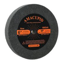 Roda de rebarbação AmaCupid Nylon Fiber Buffing Wheel de 6 polegadas 180 Grit