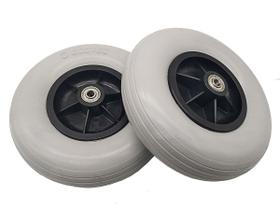 Roda Dianteira 200x50 Maciça Para Cadeira De Rodas (par)