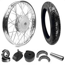 Roda Dianteira Completa Biz 100 125 4mm Alinhada Montada