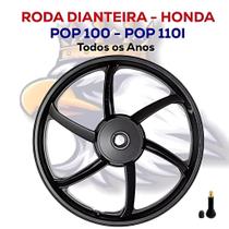 Roda Dianteira Liga Leve Pop 100 110 110i Rodão 2012 Preto Roda Dianteira Liga Leve Pop 100 110 110i Rodão 2012 Preto