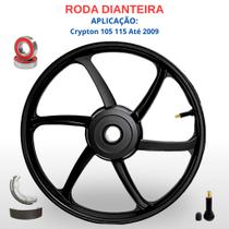 Roda Dianteira Liga Leve Preta Crypton Até 2009 Roda Dianteira Liga Leve Preta Crypton Até 2009