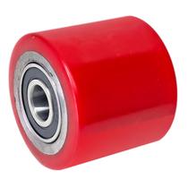 Roda Dianteira Poliuretano Rolamento Duplo 80x70mm Paleteira Transpalete Até 5.000kg