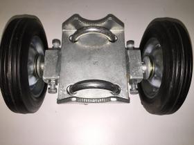 Roda Dupla para Portão Deslizante Nationwide 15 cm de Borracha Roda Dupla para Portão Deslizante Nationwide 15 cm de Borracha