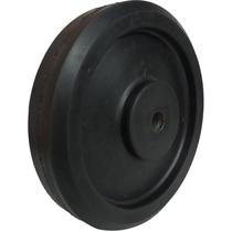 Roda em Borracha Maciça 9" Furo Passante p/ Carrinho Armazém Eixo 3/4" - BM9F34